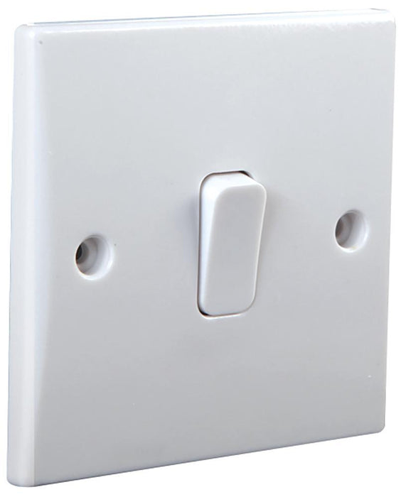 1 Gang, 1 Way Rounded Edge Wall Switch, 10AX, 250V