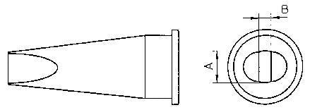 Soldering Iron Tip, Chisel, 3.2 mm