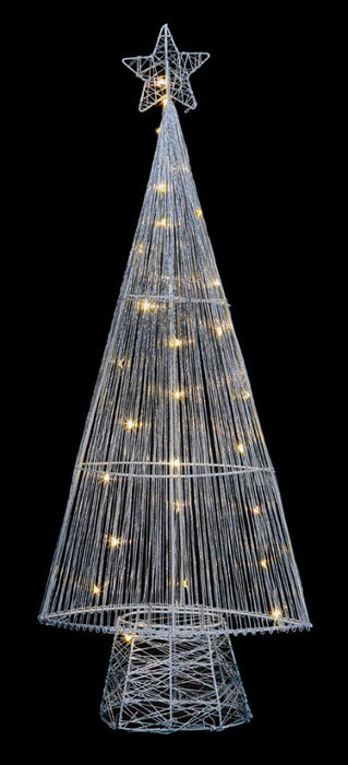 58cm Lit Metal Tree 30 Warm White LEDs