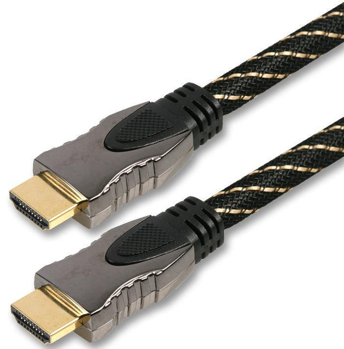 High Speed HDMI Lead, Male to Male, PVC Braided Jacket, Black