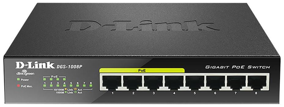 8 Port Gigabit PoE Unmanaged Desktop Switch, 4x PoE Ports