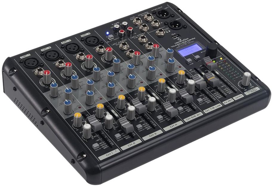 8 Channel Audio Mixer with FX, BT & Media Player