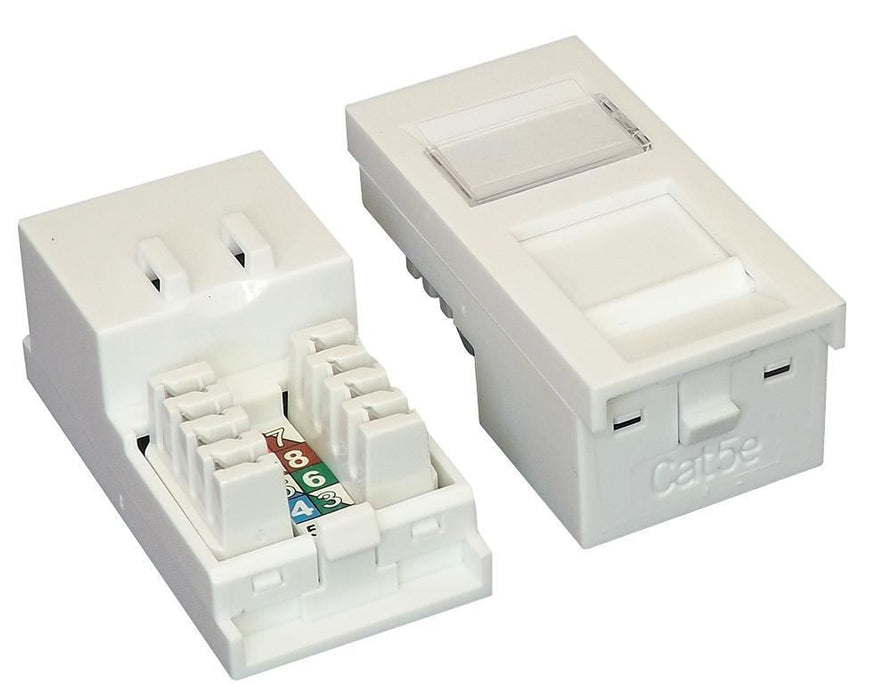 TUK - Cat5e RJ45 UTP Module 25 x 50mm - White