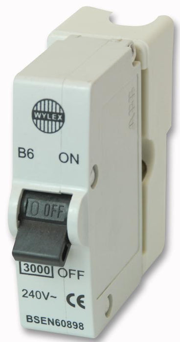 Retro Fit 6A Plug In MCB Circuit Breaker, SP Type B