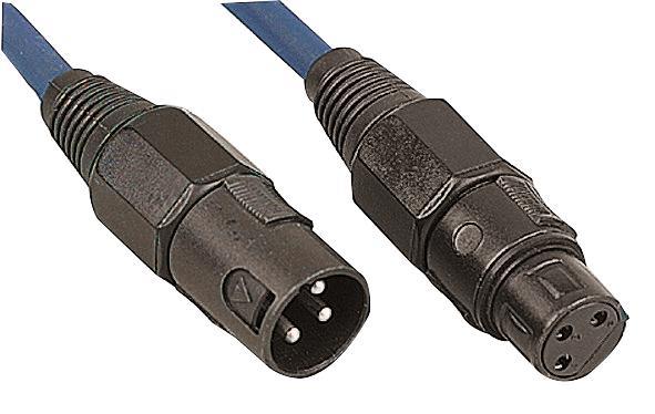 3 Pin XLR Female to Male Speaker Lead, 3m Black