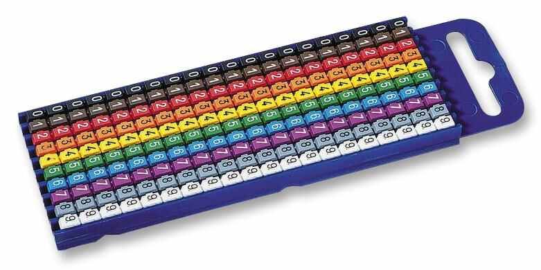 HELLERMANNTYTON - Clip-On Cable Marker Kit Colour Coded (Box of 1000)