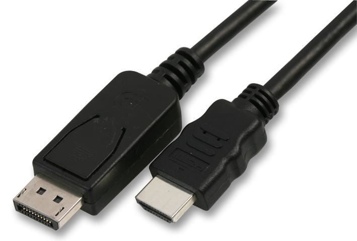 DisplayPort Male to HDMI Male Lead, 1.8m Black