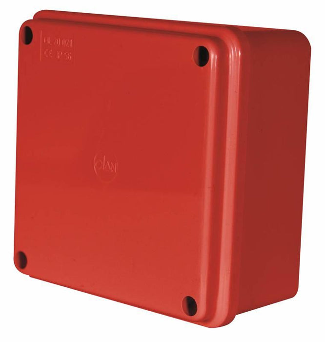 IP56 Red Thermoplastic Junction Box Enclosure - 100x100x50mm