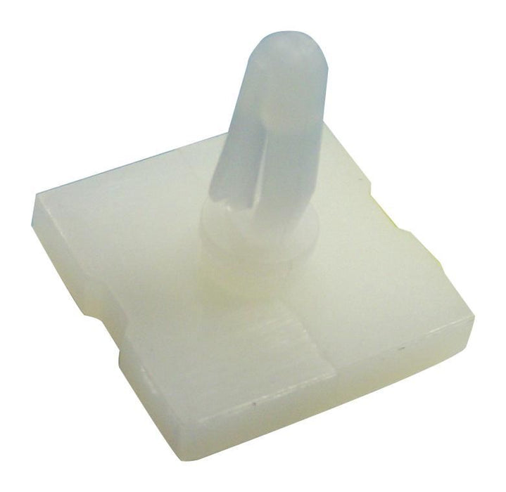 Nylon PCB Supports on Base, 4.8mm Height 3.18mm PCB Hole 12.7x12.7mm Base