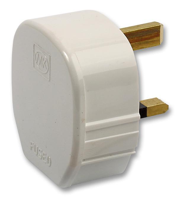 Toughplug 3A UK Mains Plug, White