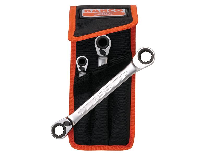 S4RM Series Reversible Ratchet Spanner Set