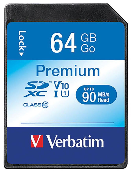 Premium U1 SDXC Memory Card, 64GB up to 90MB/s