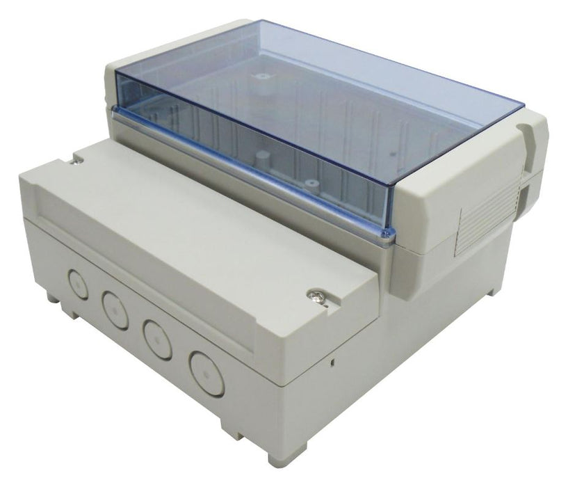 IP65 ABS Dual Compartment Enclosure with Hinged Cover