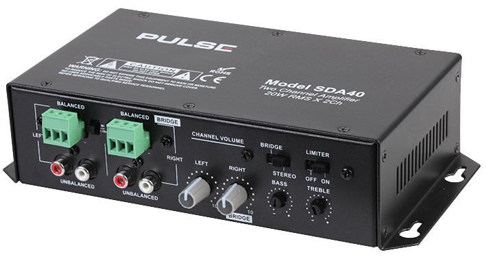 Compact Class D Stereo Amplifier, 2x 20W RMS