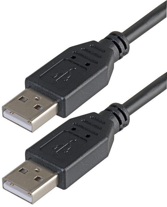 USB 2.0 A Plug to A Plug Cable, Black