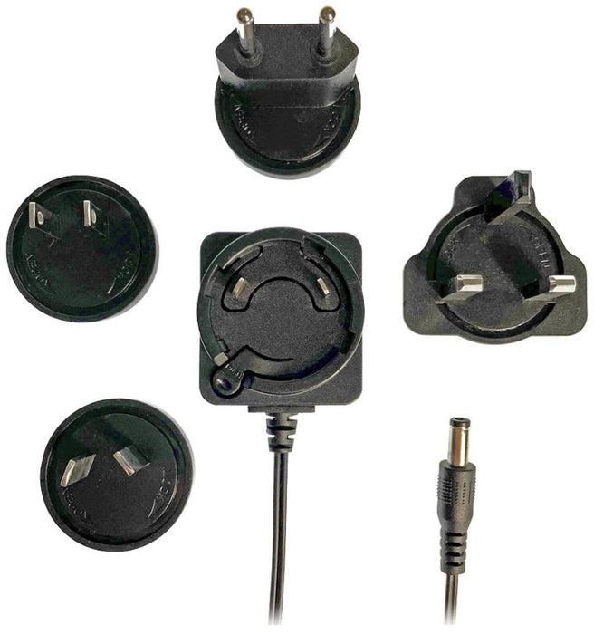 12V, 500mA, 6W International Interchangeable Plug In Power Supply, 2.1mm Plug