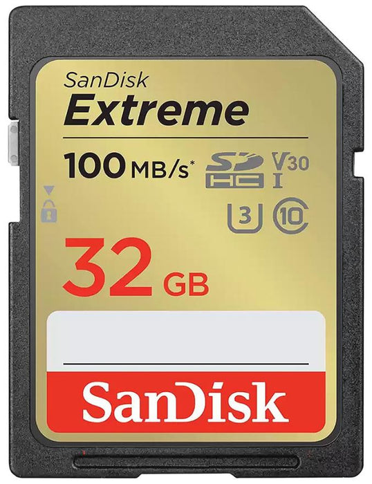 Extreme SDHC UHS-I U3 Video Class 30, 32GB up to 100MB/s