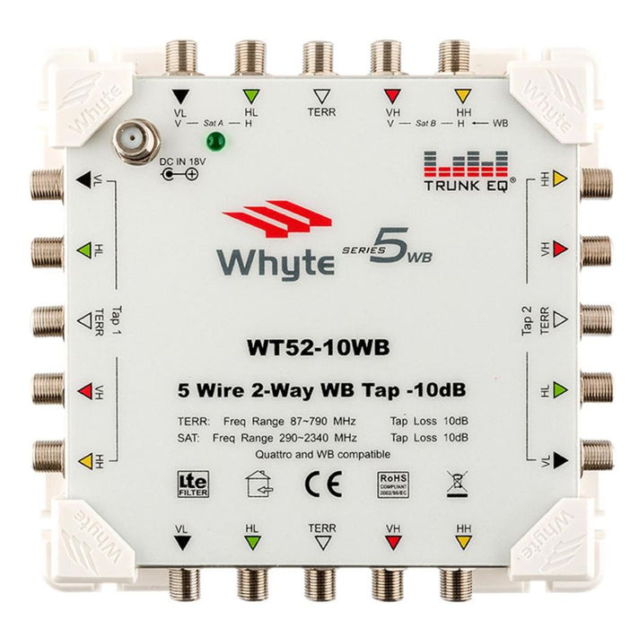 WT52-10WB Series 5 WB Tap, 5 Wire, 2 Way, -10dB