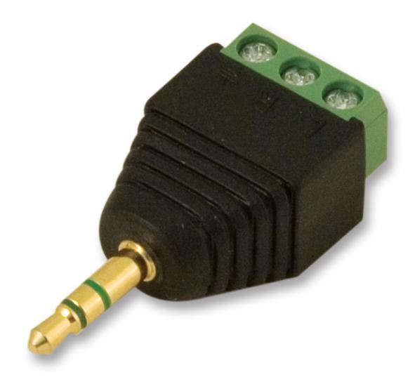 3.5mm Jack Stereo Plug to 3x Terminal Connector Block Adaptor