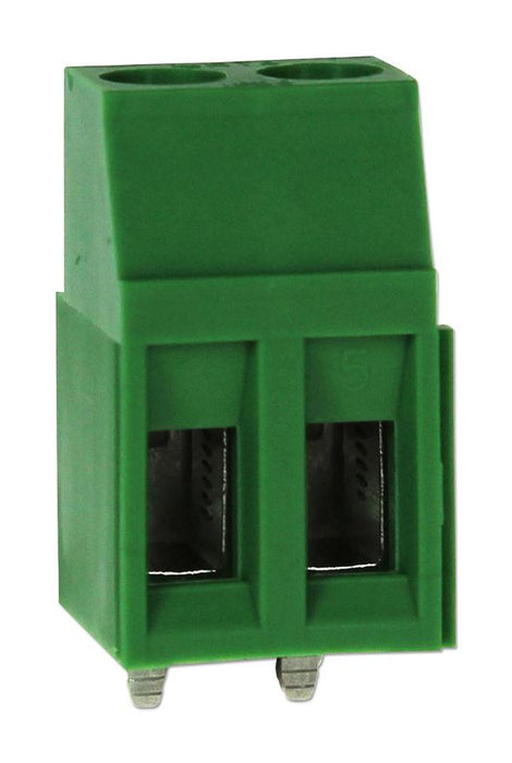 PCB Terminal Block, Large Cable, 5mm, 2 Way