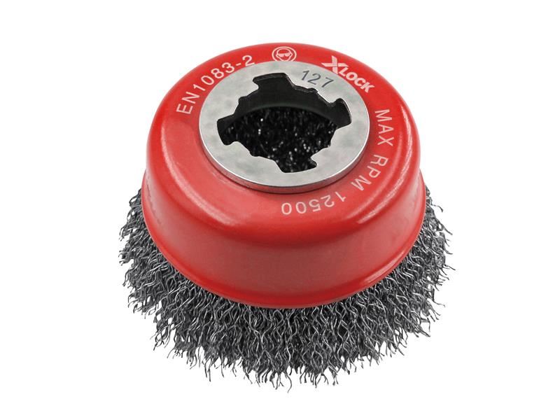 X-LOCK Wire Cup Brush 75mm M14x2, 0.30mm Steel Wire