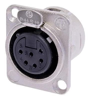 Neutrik XLR Panel Socket 6 Way