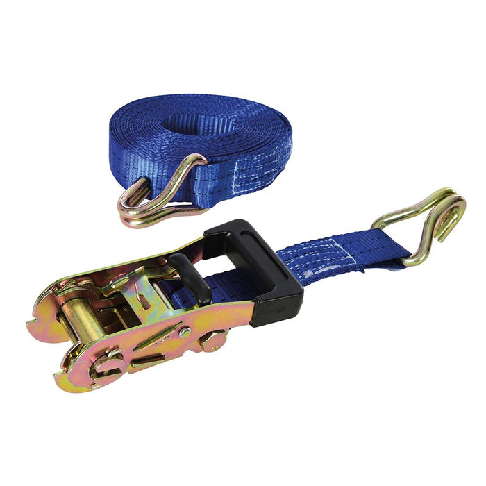 Rubber-Handled Ratchet Tie Down Strap J-Hook