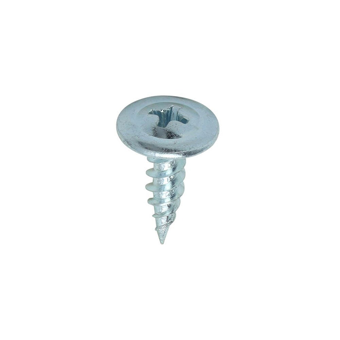 Metal Construction Sheet & Framing Screws - PH - Wafer - Sharp Point - Zinc (Size 8 x 9/16 - 1000 Pieces)