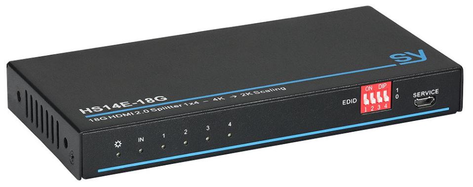 4 Way 4K UHD HDMI 2.0 Splitter with EDID, HDCP 2.2