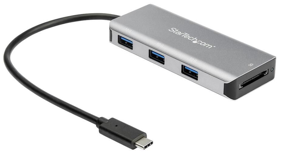 3 Port USB-C Gen 2 Hub & SD Card Reader, 3x USB-A