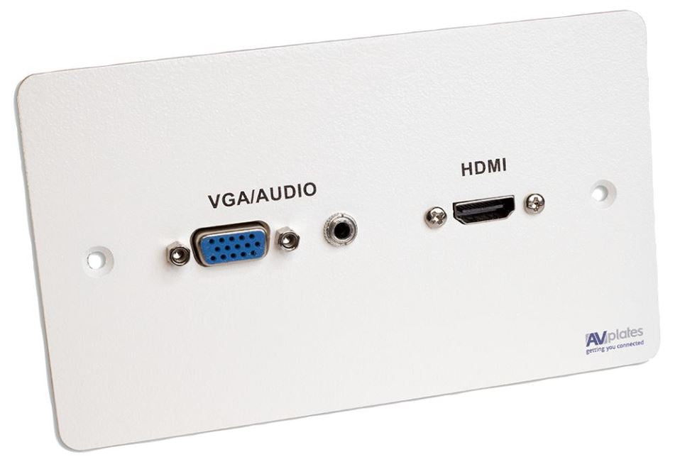 2 Gang VGA/Audio/HDMI Wall Plate