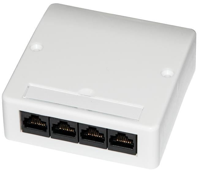 Cat5e 4 Way Vertical Faceplate