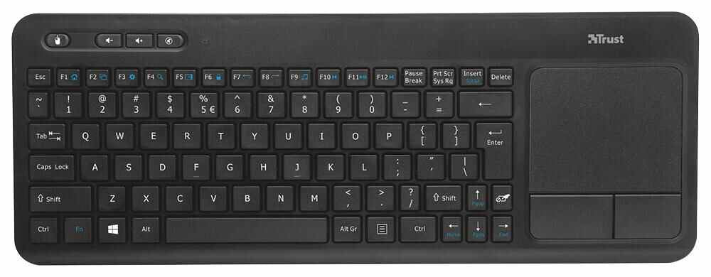 Veza Wireless Keyboard with Touchpad, Black