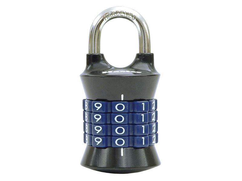 Tower 4-Digit 37mm Padlock Grey