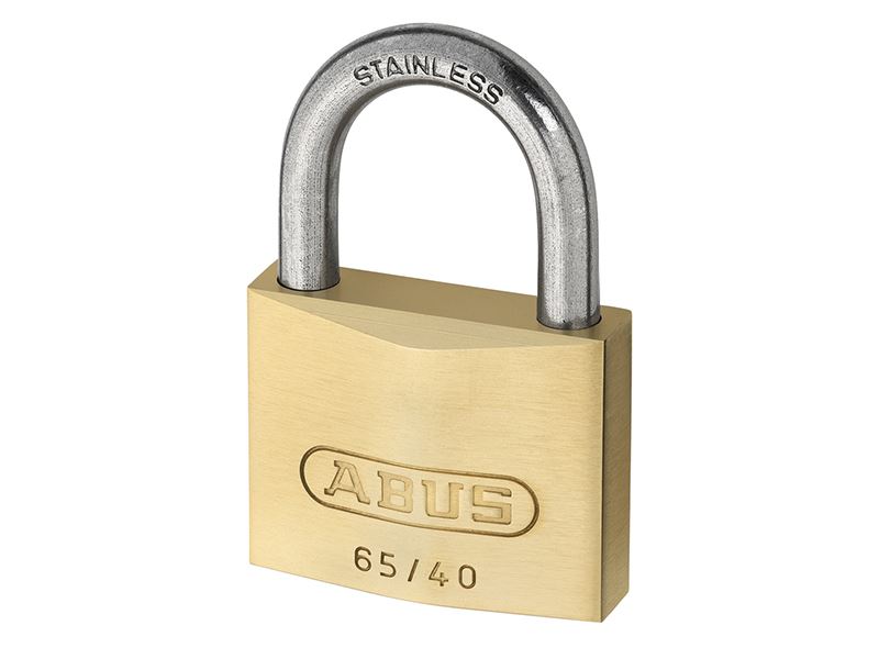 65IB/40mm Brass Padlock Stainless Steel Long Shackle 63mm Carded