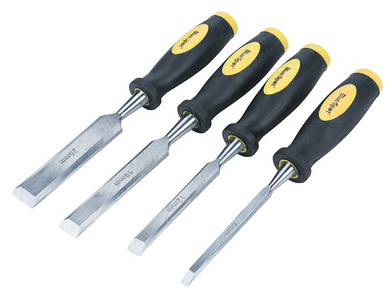 Chisel Set Double Colour Handle Set, 4 Piece