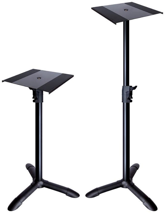 Studio Monitor Stands with Auto-lock Ratchet System and Tripod Base