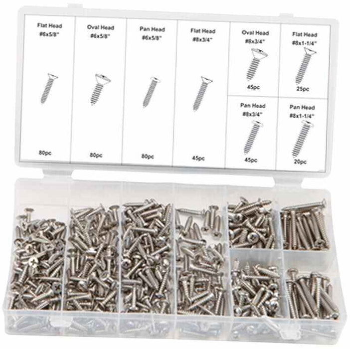 DURATOOL - Stainless Assorted Screw Pack, 420 Piece