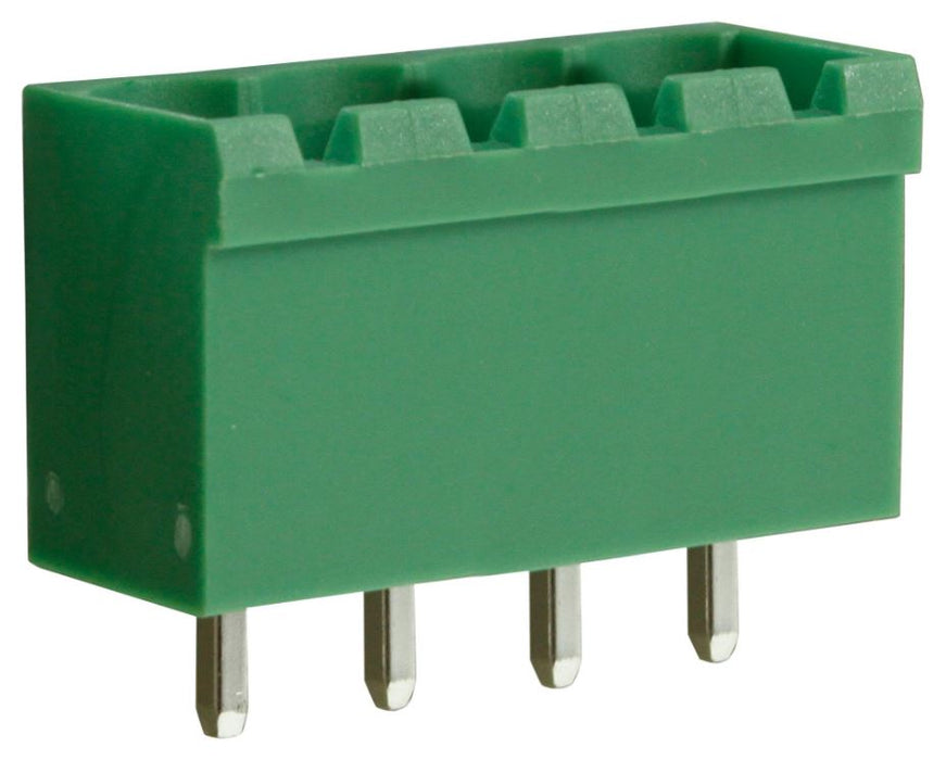 5mm Vertical Pluggable Terminal Block Header, 4-Pole, 15A