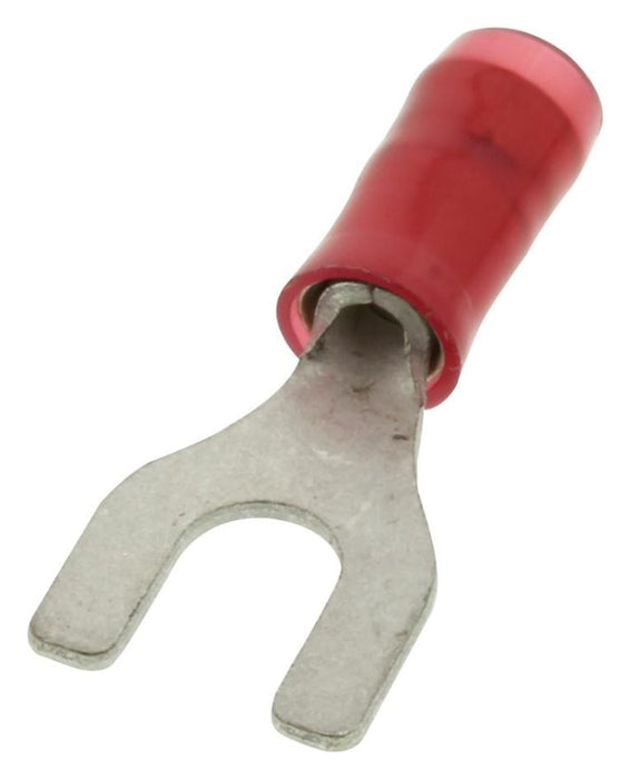 Crimp Terminal, Spade, 4mm, Red