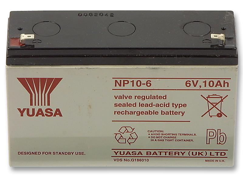 6V 10Ah NP Series Sealed Lead Acid Battery