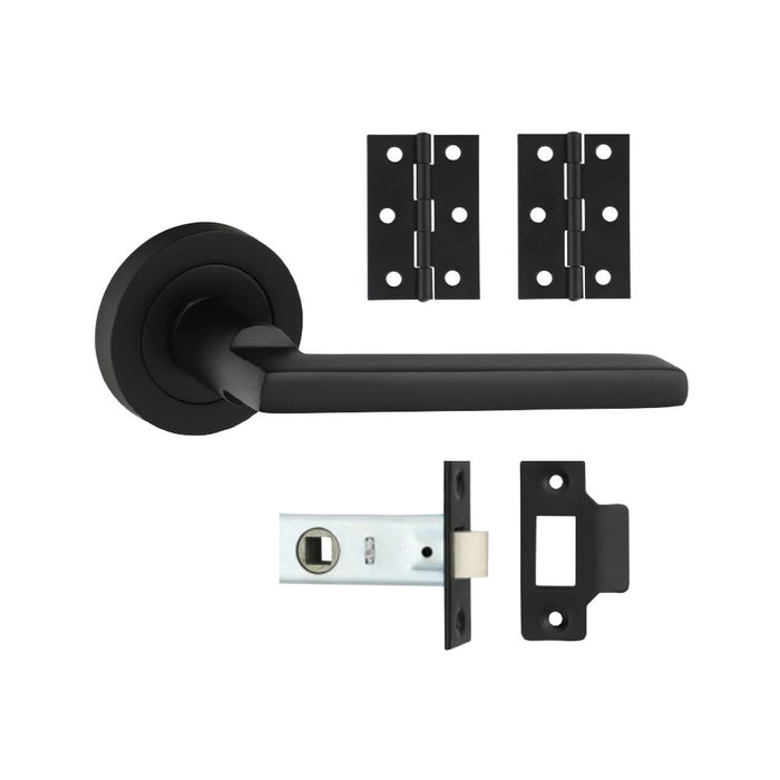 Radmore Lever On Rose Door Pack - Matt Black (Size Mixed - 1 Each)