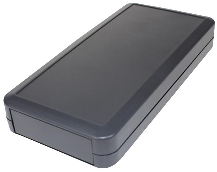 Grey ABS Handheld Enclosure with Battery Compartment - 165x80x27mm