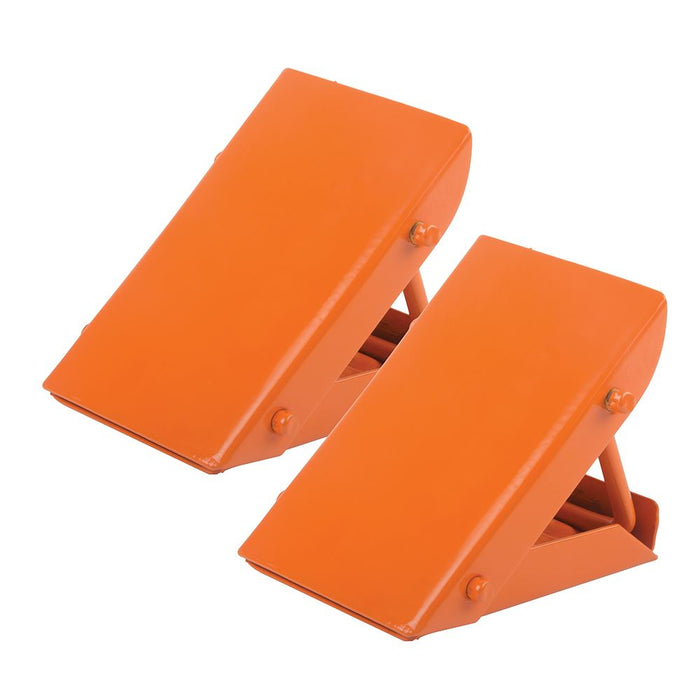 Folding Steel Wheel Chocks - Pair