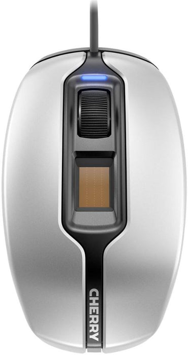 MC 4900 Corded Fingerprint Mouse, Silver/Black