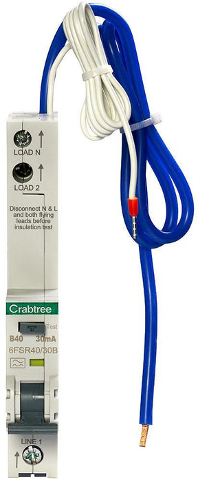Loadstar 40A, 30mA Single Pole RCBO, B Curve, 6kA