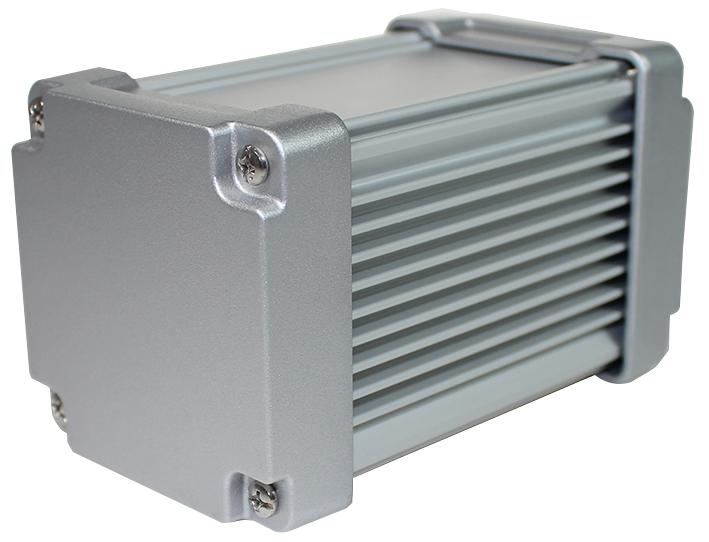 IP67 88 Series Silver Aluminium Heatsink Enclosure with EMI Shielding - 110x65.8x65.8mm