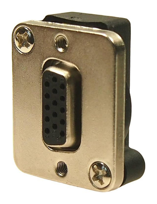 15 Pin VGA D-Sub Socket to Socket Panel Mount Feedthrough Connector