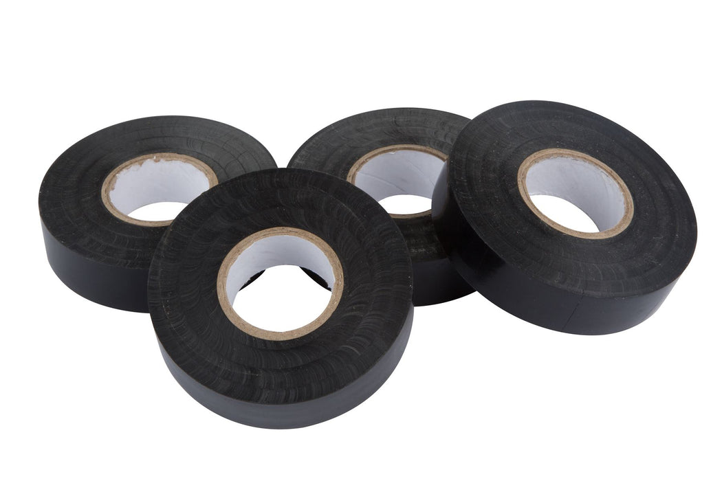 4 Pack 33m Black Electrical Insulation Tape