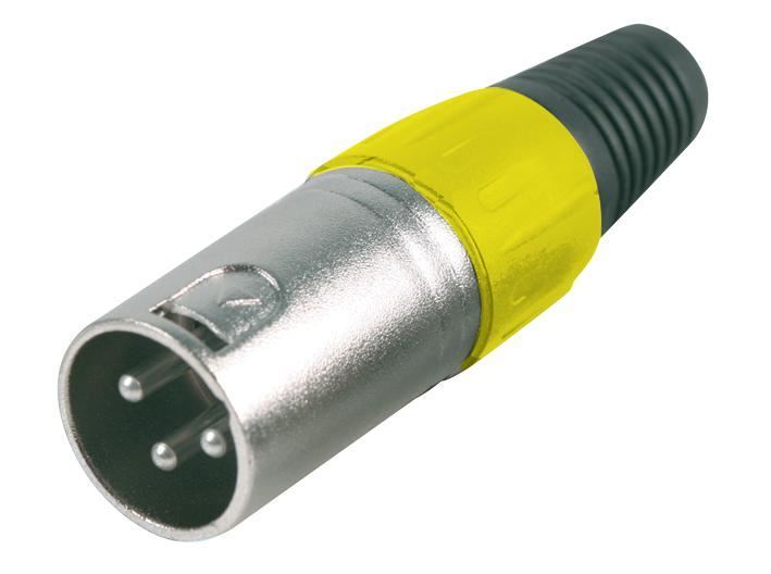 3 Pole XLR Plug with Coloured Strain Relief